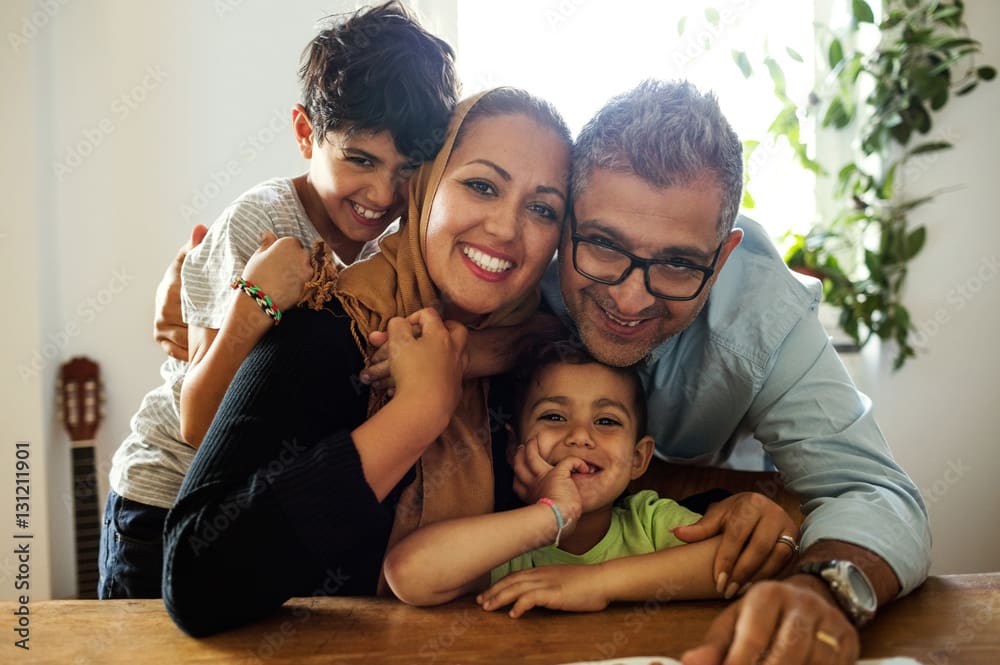 Portrait of happy family